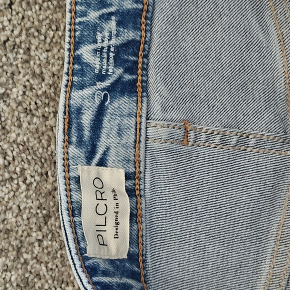 Pilcro Anthropologie High-Rise Gem Straight-Leg Jeans Rhinestone Embellished 31 - Picture 6 of 11